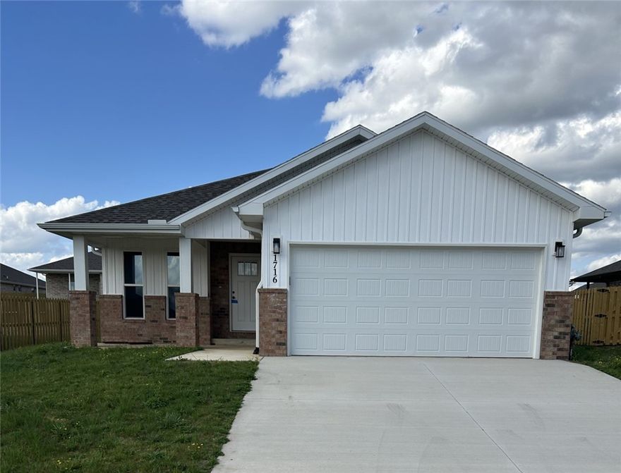 Come see this new construction 3 bed 2 bath all brick home.  The home is fully equipped with gutters, sodded yard, 3 cm granite counter tops, gas range, pantry, mw vent hood, tile floors and carpet in the bedrooms.  The covered patio out back will be a perfect location to host family or friends or just spend quiet time alone.  The kitchen has a large center island and the adjoining dining room will make this a wonderful location for hosting large or small get togethers for all occasions.  The split floor plan offers a quiet area away from the noise of a busy house.  Each bedroom has a generous walk in closet and the vaulted ceilings in the living room amplify the spacious living and entertaining area.  Come see this wonderful home before it is too late.  Up to $5000 dollars in lender credit available with the preferred lender.