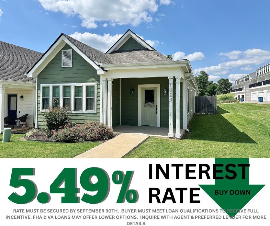 5.49% INTEREST RATE/BUY DOWN! Unbeatable location near Crystal Bridges Museum, the Alice Walton School of Medicine, Downtown Bentonville & Walmart’s new campus. Enjoy a vibrant community with top-tier amenities, including a clubhouse, pool, pickleball court, dog park, yard maintenance & access to the countries top premier mountain biking trails. Fitzgerald floor plan boasts LVP flooring, crown molding, blinds, ample storage & quality throughout. The living room & dining area offer a seamless open floor plan, perfect for entertaining, with abundant natural light & smooth flow into the chef’s kitchen. Chef’s kitchen features 3cm granite countertops, Frigidaire stainless steel appliances, refrigerator, a pantry, tons of storage & abundant natural light. Spacious primary suite includes a perfect ensuite bathroom with walk-in tile shower, double sinks, & large walk-in closet. Patio perfect for entertaining with grass yard! Oversized garage with ample storage. Staged home at 915 Heights