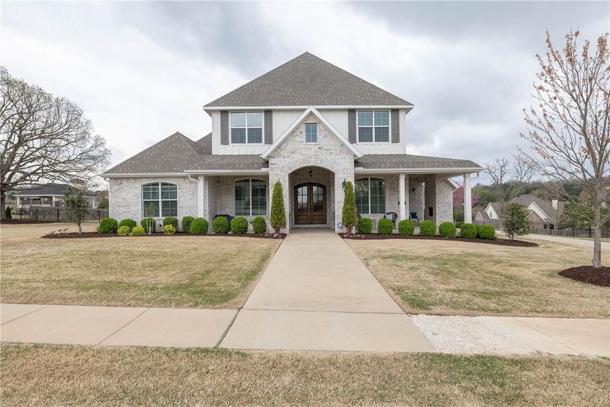 Incredible one owner home in East Fayetteville’s Overton West S/D.  5,165 heated sq ft offers 6 bedrooms, 5 full and 1 half bath, open eat in kitchen to living, study, formal dining, mudd room, laundry room, upstairs study, and a bonus room.  This is a super functional floor plan w/ 2 of these bedrooms on the main level!  Amenities include hardwood floors, chefs kitchen offering built in double ovens, gas cooktop, custom cabinetry, HUGE walk in pantry, butler’s pantry with a wine refrigerator, double shower heads in the primary, walk in closets, upstairs laundry offering, 2 outdoor fireplaces, fully privacy fenced yard, and a 3 car side load garage w/ epoxy flooring.  BRAND new ROOF in 2024.  Home is zoned for Vandergriff Elementary.