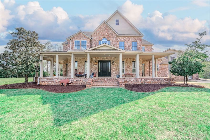 Entertainer’s dream! Gorgeous recently remodeled 3 bed, 5 bath, 3 car garage home on 2.04 private acres. Vaulted entry, open concept. Eat-in kitchen w/custom cabinets, 2 islands, prep sink & farmhouse sink, subzero fridge, pantry, 5 burner gas cooktop w/hood & double wall ovens. Great room w/20 foot ceiling, built ins, and fireplace flanked by floor to ceiling windows overlooking the private backyard, pergola, & Michael Jordan solar lighted basketball court. Covered outdoor kitchen w/island, triple cooler fridge, wine chiller, LeGriddle, & Big Ass Fan.
Primary suite includes nursery/office, & bath w/soaker tub, rainfall shower, & walk-in closet with built-in shelves, drawers, and 3 tiers of hanging space.
Upstairs find a game room that could be a second living area or home theater and HIDDEN SPEAKEASY! Two upper bedrooms have private baths and walk-in closets.
Updated wood floors; crown moldings throughout. Laundry chute, 2 half baths, bidet, whole home vacuum, 14 camera surveillance, new permanent mulch.