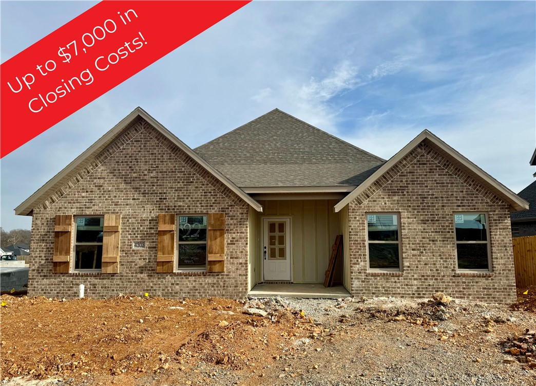 Up to $7k** incentives to qualified buyers with preferred lender. Fantastic NEW floor plan from Vision Custom Homes featuring open design, maintenance free brick and concrete siding, and the beauty and durability of wood-look ceramic tile flooring. These homes have high-end granite countertops throughout and upgraded cabinets as well as gas fireplaces. This plan features a large primary bedroom and bath with custom tile shower and massive closet. You'll love the convenience of the pass-through from primary closet to the laundry room with hanging space and cabinets. Wood privacy fence, full gutters, and blinds included.