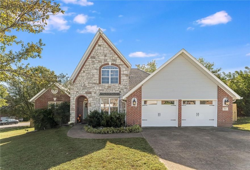 This lovely 4-bedroom, 2-bath home has been extensively remodeled this year and is ready for a new owner looking for charm, space and a like-new home in an established neighborhood. Amenities are many: completely remodeled kitchen in April 2025, new roof and some siding in July 2025, new furnace, air handler and duct replacement and cleaning in April 2025, mostly-new fence in August 2025, new insulated garage doors in October 2025, new tile in all tiled areas in August 2025. Stainless kitchen appliances are new and convey with home. Great room with gas-log fireplace has lots of natural lighting, as does the formal dining room. The upstairs bonus room can be whatever you want because it is huge: a second living area, a media room, a workout room, a home office or all of the above! Home is near Tyson headquarters, Walmart neighborhood market, and I-49, yet tucked into a quiet cul-de-sac. The large deck is composite, and the backyard comes with a storage shed, strawberry patch and a mulberry tree. :)