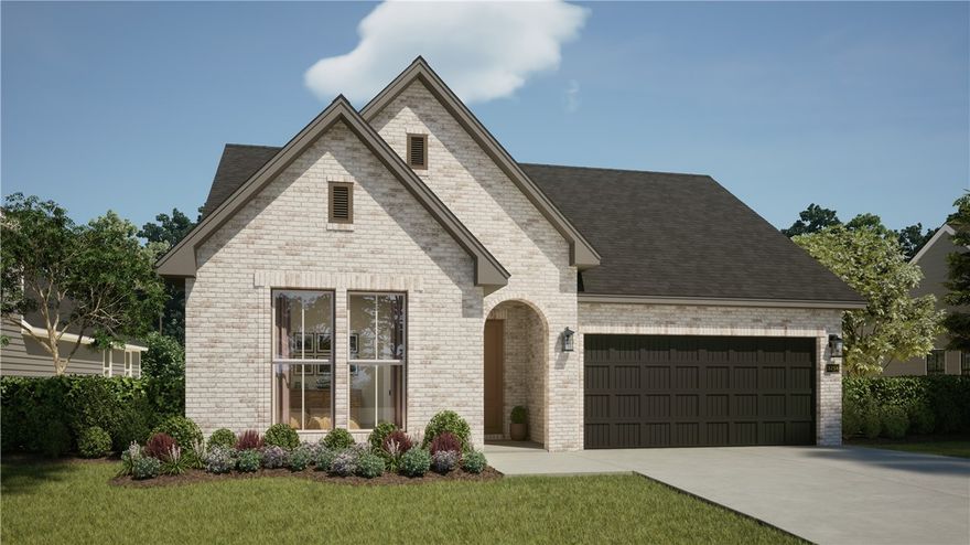 Sutton "A" Floor Plan with lots of Up-Grade Features including an Enlarged Covered Patio, Garage Service Door to Side Yard, Kitchen Cabinets to Ceiling, Single Oven with Gas Cooktop, 3CM Quartz Countertops on Kitchen Island and Perimeter, Bath 2 has Shower with Fiberglass Pan (in-lieu-of Tub) with Tile to Ceiling,
Bed 2,3, Master Bed and Closet has been upgraded to LVT in-lieu-of Carpet, Bar Back Panel at Kitchen Island,  Upgrade Wrought Iron Gate in-lieu-of Wood Gate.