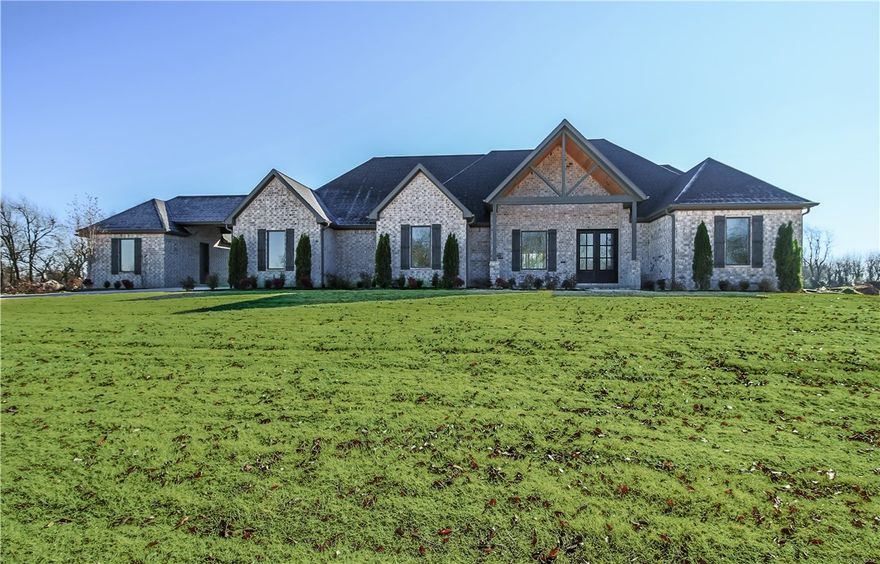 New construction OAK Home on 1+ ac in brand new gated community of West End. This home offers an open floor plan w/gourmet kit w/upgraded features & walk-in pantry, living rm, dining rm, wet bar & eat-in kitchen.  Great split floor plan offering 3BR, plus a master retreat downstairs. Upstairs a spacious bonus room w/bar area & additional BR suite. Accent walls in office & living room. Fabulous outdoor living area to entertain & enjoy the covered patios, built-in grill area. GPS 12401 Herbaugh Rd, Centerton & this will take you to subdivision entrance.   Seller to offer custom pool package by Luxury Pools at cost.