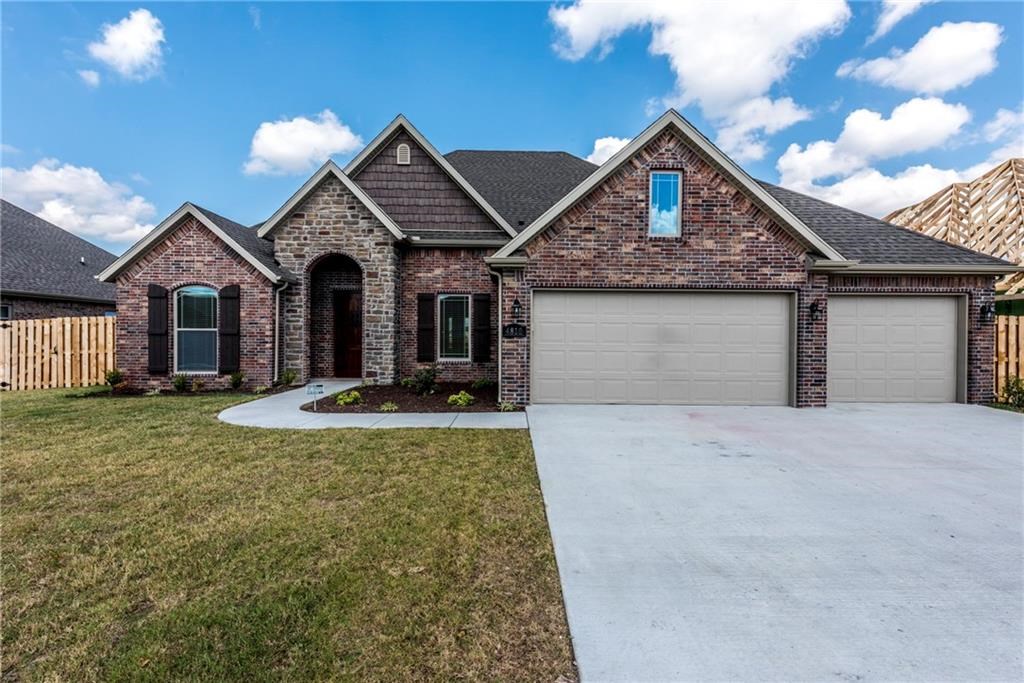 Beautiful new home located in West Fayetteville. Hardwood floors, granite counters, all appliances included. Office could be a 4th bedroom. Large open living are with fireplace. Covered patio with fireplace, great for entertaining. Large fenced in backyard. No pets.