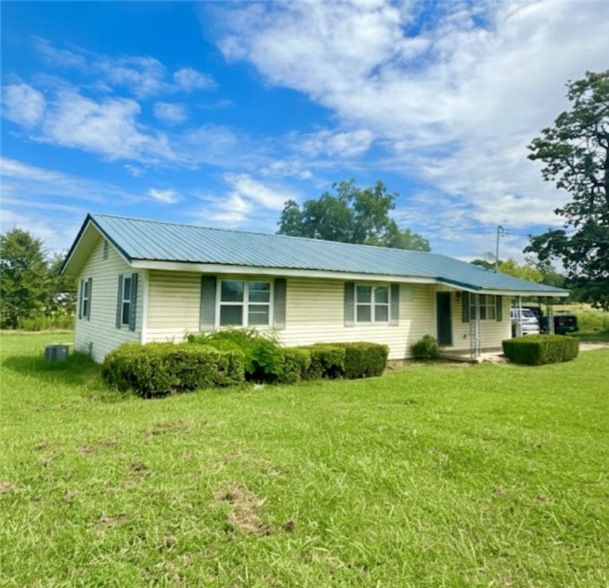 Welcome to this cozy 2-bedroom, 1-bath country home nestled on a spacious 0.67-acre lot in a peaceful rural setting. Remodeled on the interior, this home blends classic charm with modern comfort. The metal roof offers long-lasting durability and low maintenance, while the cute, updated kitchen provides a warm and inviting space for cooking and gathering.

Enjoy the serenity of the countryside from your large yard, perfect for gardening, outdoor entertaining, or simply relaxing in the fresh air. Whether you’re looking for a quiet retreat or a starter home this property has plenty to offer!