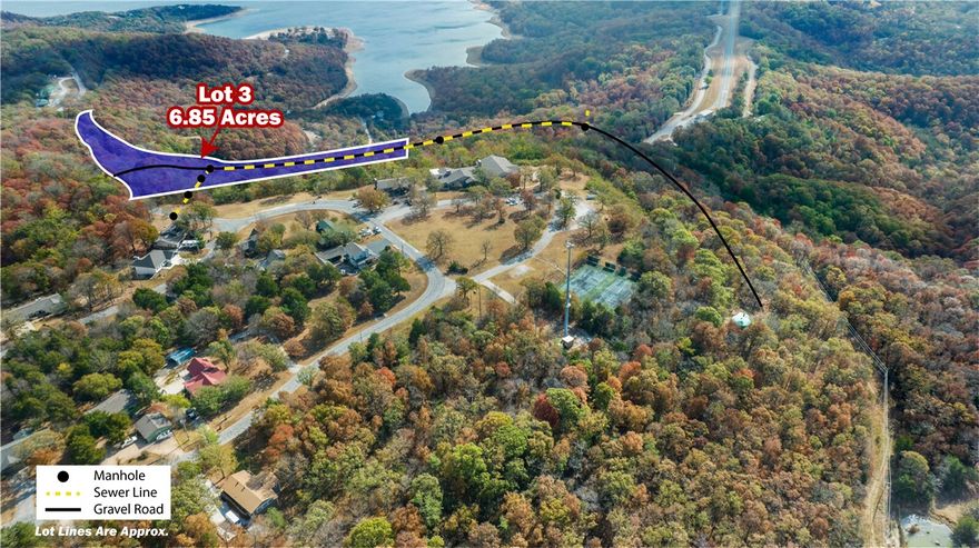 A rare opportunity to acquire +/- 6.85 acres with breathtaking, year-round views of Beaver Lake from one of the highest elevations in Benton County at 1,800 feet. Overlooking 487 miles of shoreline, this premier homesite or development tract offers exceptional topography and panoramic scenery that is increasingly difficult to find.  All utilities are readily available on site, enhancing the property's development potential. Situated in the county with no official zoning, the site allows for a wide range of uses, including residential estate, short term rental cabins, retreat concepts, or future investment hold. Conveniently located just 1.7 miles east of Lost Bridge Marina and 2.7 miles west of Beaver Lake Sail Club, the property also offers strong regional connectivity. It is approx. 20 minutes to Rogers Executive Airport and 35 minutes to the new Walmart World HQ. This is a standout opportunity to secure a piece of highly desirable land in one of NWA's most sought after lake areas.