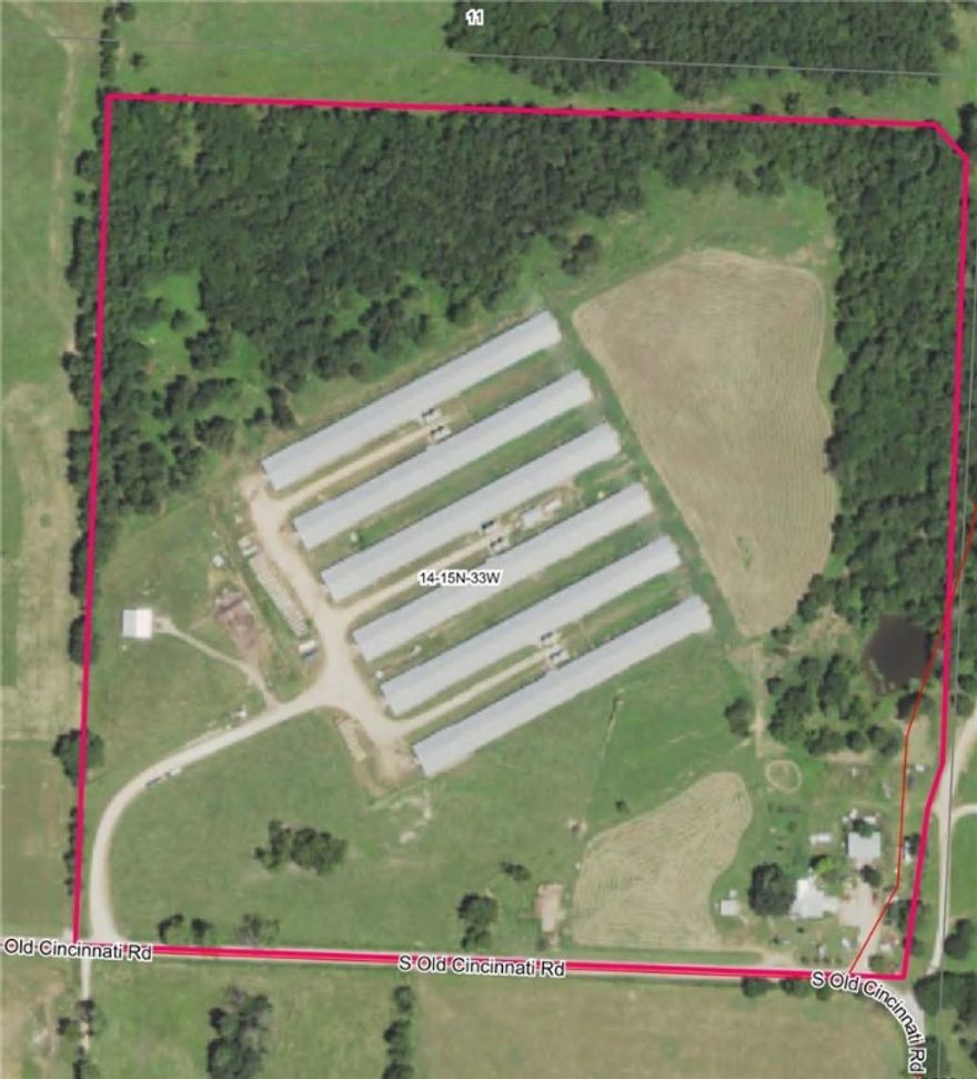 Sold before Print. 6 - 43x500 Tyson Broiler Houses on 38+ Acres with Dwelling, Cattle Pen, Small Barn and Pasture.  Ready for your family to farm!