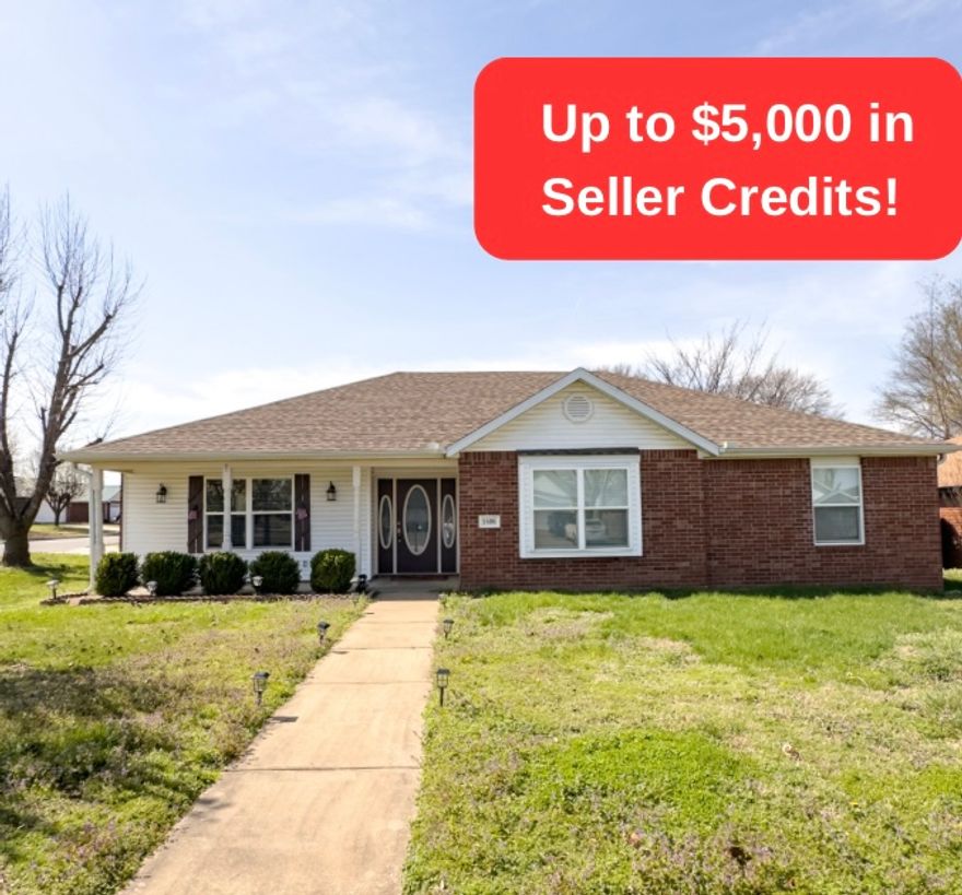 *Buyer to receive up $5,000 in seller credits!*
Location, space, and upgrades- this home truly has it all! Perfectly located just minutes from I-49, this home is also within walking distance to the Rogers Aquatic Center, making it ideal for enjoying everything NWA has to offer.

Experience the incredible space and storage throughout the home. Large-sized bedrooms feature multiple walk-in closets, along with additional linen closets throughout, creating storage options that are rarely found in most homes.

The home has received extensive updates and remodeling, including fully renovated bathrooms, a remodeled kitchen with granite countertops, refinished cabinetry, luxury vinyl plank flooring, new carpet, and fresh paint throughout. Major upgrades include a new roof, water heater, replaced windows and blinds, back door, and a new garage door. Step outside to enjoy the covered back porch, perfect for relaxing evenings or entertaining guests. This home is truly move-in ready and ready for its next owners to enjoy!