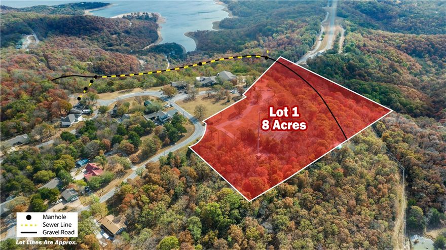 Discover this incredible +/- 8 acre property with breathtaking, year-round views of Beaver Lake from Benton County's highest point at 1,800 feet. Overlooking 487 miles of shoreline, this premier homesite or development tract offers exceptional topography and panoramic scenery that is increasingly difficult to find. Sewer is located nearby, enhancing the property's development potential. Situated in the county with no official zoning, the site allows for a wide range of uses, including residential estate, short-term rental cabins, retreat concept, or future investment hold. Conveniently located just 1.7 miles east of Lost Bridge Marina and 2.7 miles west of Beaver Lake Sail Club, the property also offers strong regional connectivity. It is approx. 20 minutes to Rogers Executive Airport and 35 minutes to the new Walmart World Headquarters. This is a standout opportunity to secure land, combining privacy, views, and long-term upside in one of Northwest Arkansas' most sought after lake areas.