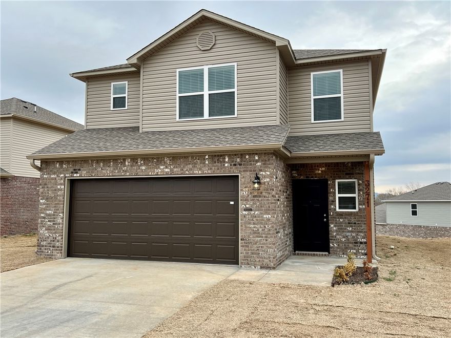 Great new construction home in Prairie View Sub. Home features 3 bedrooms, 2.5 bathrooms, 2 car garage, vinyl wood floor throughout, nice sized living room downstairs, large loft upstairs that could be used as second living room, and a back patio for entertaining/grilling. Fridge included.