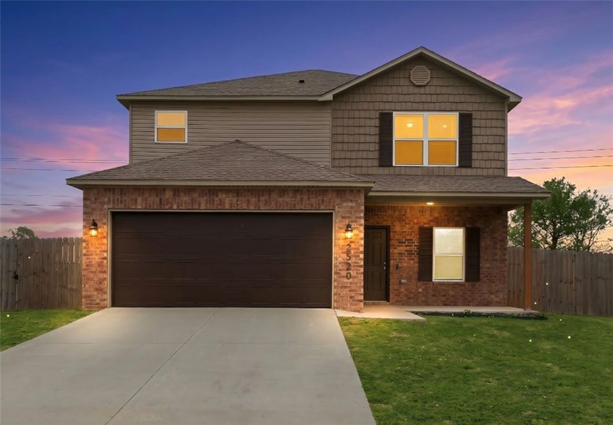 Welcome to 2520 Biddie Street in charming Pea Ridge! A captivating home, built in 2022, offering a remarkable opportunity for a vibrant new chapter filled with comfort and delight. Imagine a home where slumber is a truly luxurious affair, offering four distinct bedrooms designed for serene repose and personal expression, each providing a peaceful retreat from your day. With two and a half bathrooms, morning routines become effortless, ensuring everyone enjoys their own private space for refreshing starts and pampering evenings without a moment's delay. Spanning over 1,990 sqft, means there is no lack of space. Step into the fully fenced backyard, .26 of an acre provides a manageable canvas for outdoor enjoyment, inviting gardening adventures or tranquil moments under the open sky! This thoughtful design ensures delightful living both inside and out. Seller is motivated! Offering $20,000 in concessions to the buyer & an additional $3,000 preferred lender credit! Carpets have been professionally cleaned.