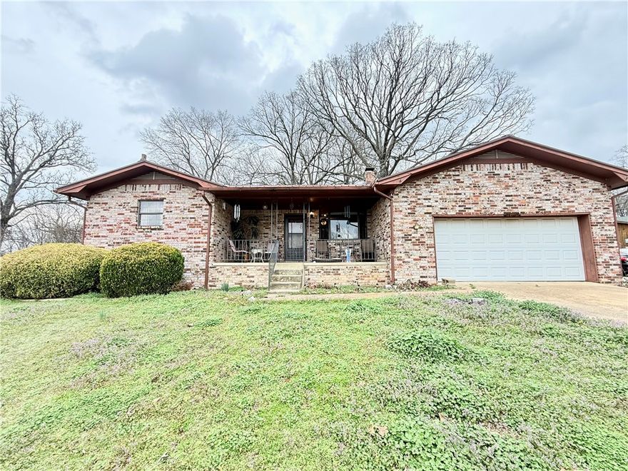 This is s 3-bedroom, 2-bath brick home located in a scenic country setting just outside of Harrison. Features include a spacious garage and a comfortable living space. The yard also features abundant fruit trees. Conveniently located approximately 14 miles from the Harrison Walmart and about 45 minutes to Branson, Missouri. Great opportunity for buyers looking for a property with potential in a convenient rural setting. Property is being sold AS IS.