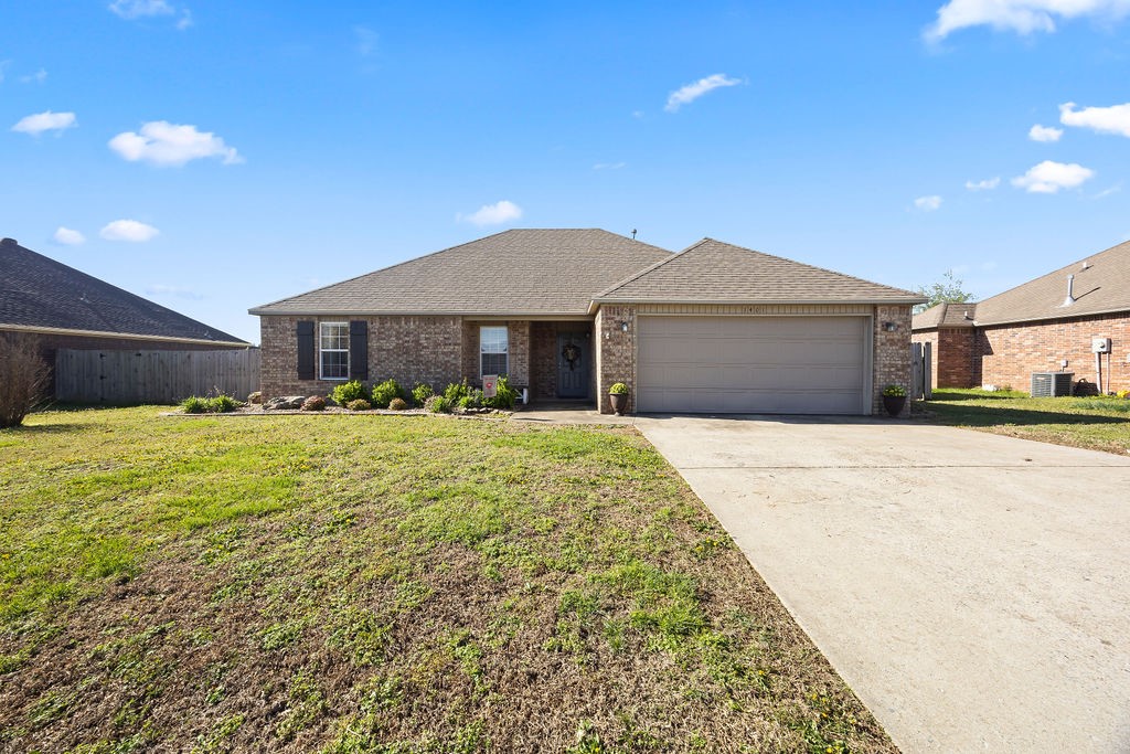 Your new home awaits in the heart of Pea Ridge! Nestled in a quiet, welcoming neighborhood within the sought-after Pea Ridge School District, this home is conveniently located near dining, shopping, entertainment, and scenic trails. This 3BR 2 BA home features custom built-ins in the laundry room and one of the bedrooms. The living room offers a cozy updated gas log fireplace and large windows that flood the space with natural light. The kitchen is very spacious with granite countertops, and ample storage space. Unwind in the private primary suite, complete with two walk-in closets, dual vanities, and a luxurious soaking tub. Step outside to enjoy the spacious, fenced-in backyard featuring a custom extended stone patio and a built-in stone grilling table. Roof is only 4 years old! Seller is offering a Choice Home Warranty plan for the new buyer as well.
