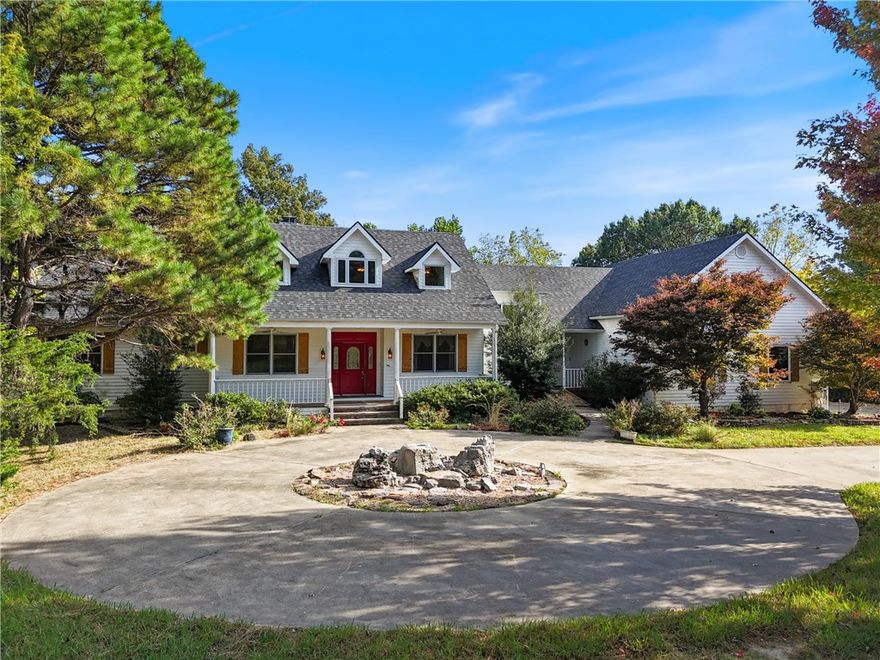 Stunning 5 Bedroom home on 5 Acres in Eureka Springs!  Secluded in the heart of Southern Hills, also known as Hillspeak, Security gate lets you in to this little piece of paradise!  Over 6000sq.ft of living space, Three levels with living rooms on each floor, bedrooms, full baths, and laundry units on each floor. Full kitchen, pantry, and eat-in breakfast nook.  Formal dining room, office spaces on each floor!   Basement remodeled in 2018, complete with pool table, wet bar, storage room or bonus room, full bedroom with two full bathrooms, and ample space in the living room for family time!  Detached Warehouse big enough to fit your RV or boat, along with driveway space enough to fit multiple vehicles at a time.  Just minutes from Historic Eureka Springs, not far from Beaver Lake and Table Rock Lake. Also surrounded by multiple rivers for kayaking! Iron bar security gate and fencing. Three car garage. Covered back patio. Step into this home and fall in love! Start your new adventure in Eureka Springs!