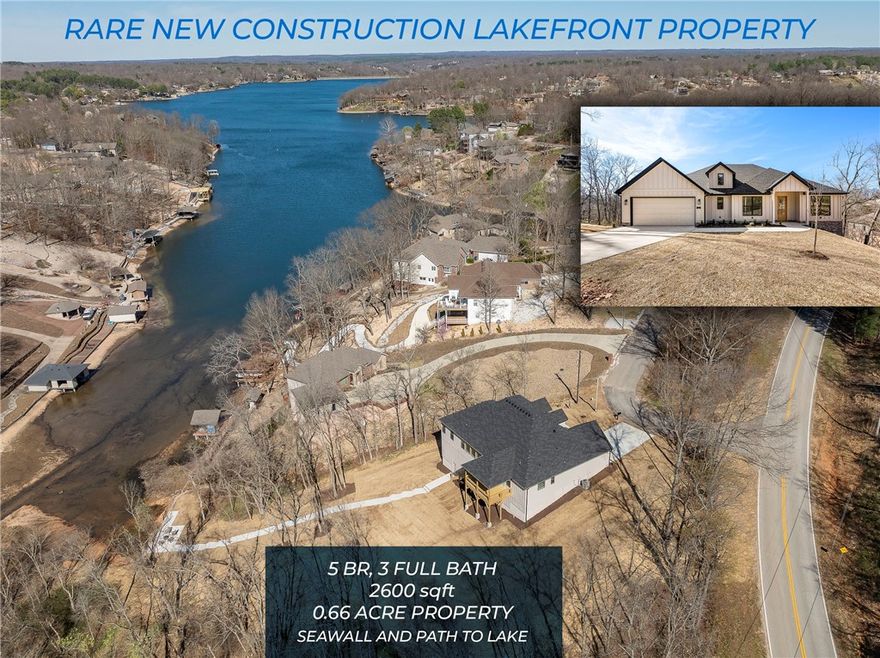 **Rare New Construction Lake Front Home***
Lakefront living on Loch Lomond is calling! This exceptional 5BR/3BA home sits on over half an acre and features custom wood beam ceilings and an open-concept living space that is designed for gathering and entertaining. Enjoy dreamy lake views from the expansive 11x26 sunroom, complete with large windows—perfect for year-round relaxation. The covered patio just off the primary suite offers a private retreat to unwind and take in the peaceful surroundings. A brand-new seawall and concrete patio seating area provide both peace of mind and the ideal space to maximize waterfront living. This exclusive opportunity won't last long!