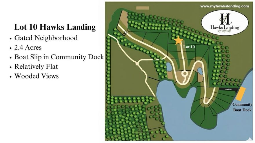 **NEW PRICE** Welcome to Hawks Landing, one of Beaver Lake’s most sought-after lakefront communities. This rare lot spans over two acres and offers the perfect canvas for your dream home. Once cleared, the property will reveal breathtaking scenic views of the Ozark hills, creating a private retreat that blends luxury and nature.
Surrounded by multi-million-dollar estates, this neighborhood embodies both prestige and serenity. Residents enjoy a sense of privacy and peace, while still being part of a select, sought-after enclave.
The property includes a 28' boat slip and a jet ski slip at the community dock—complete with a swim platform and sundeck—so you can embrace lake life from day one. Whether you’re enjoying sunrise coffee overlooking the woods, entertaining with sunset cruises, or simply soaking in the stillness of the Ozarks, this homesite offers it all.
Build your vision here and become part of one of the most coveted addresses on Beaver Lake.