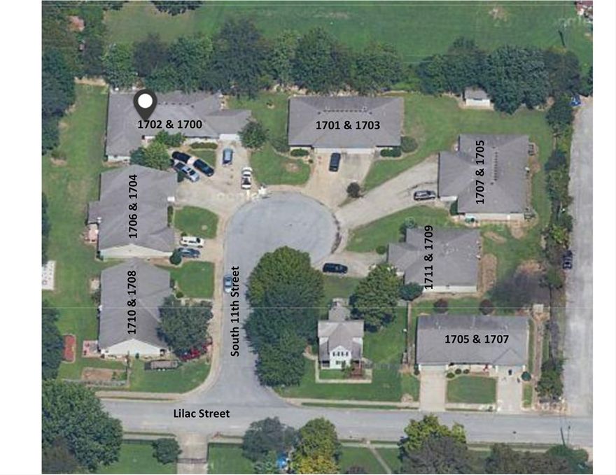 Group of 7 Duplexes for Sale in Rogers. These well maintained units are fully leased averaging around $1,100 a month each side. Each side is 2BR/2BA/1 Car Garage. Selling as a package. 2025 Gross Rents total $155,295. Net Income Adjusted $115,000. See attached rent roll worksheet & 2025 Profit Loss Statement. No access inside units until under contract. Please do not disturb the tenants. No sign on property. Rent rolls and P&L available.