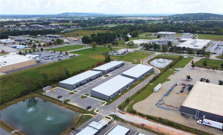 Available: 1,980ā11,880 SF (demisable).
Asking rent: $16.00 PSF | NNN.
Grade level doors: 6 total (1 per 1,980 SF) 12ā x 12ā.
Min wall height: 13ā.
Peak height: 18ā.
Parking: 12 spaces.
Power capacity: 200A single phase.
Now leasing four brand-new warehouse buildings offering flexible units from ±1,960ā11,900 SF (demisable).The Landlord will deliver each space with the pictured example buildout in place, with construction on the first phase scheduled for completion by December/January. Each unit will feature a
 12ā x 12ā grade-level door, 18ā clear height, and 200A single-phase power. Conveniently positioned on Highway 264 with traffic counts exceeding 26,000 vehicles per day, the property is strategically located less than a mile from Interstate-49 and JB Huntās corporate headquarters, and just a 1.2-mile drive to Highway 71B. This prime location offers unmatched accessibility, visibility, and connectivity to Northwest Arkansasā major business corridors.