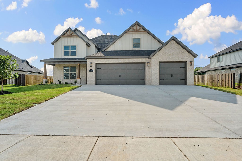 Welcome to Tuscany in Centerton! This peaceful neighborhood is just 5 miles from Bentonville and only 11 minutes from the Walmart Home Office. Located less than 2 miles from Bentonville West High School, it's perfect for convenience and top-rated schools. Enjoy community amenities like a pool, clubhouse with gym and kitchen, and a basketball court. Say hello to the Hannah Plan! This 3,689 sq ft home features 4 bedrooms, 3.5 bathrooms, a dedicated office, and an open-concept kitchen, living, and dining area. The spacious primary suite is located on the main floor and includes a large bath and walk-in closet with direct access to the utility room. Upstairs offers 3 bedrooms, 2 bathrooms, and a versatile bonus room. Enjoy the covered back patio with a fireplace and extra storage space in the 3-car garage. A thoughtful layout with high-end features throughout!