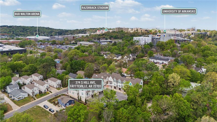 Fantastic 2 bedroom, 2 bath South Hill Avenue townhome in the perfect location! This gorgeous townhome is just minutes from U of A, Razorback Stadium, Dickson, walking trails, bike trails, shopping and so more more! A beautiful kitchen fit with a Frigidaire Appliance package that includes an oven, range, microwave and refrigerator, quartz countertops, and ample storage. Laundry room with stackable washer and dryer, luxury vinyl plank flooring and ceramic tile. Large bedrooms and beautiful bathrooms, also includes your own private balcony! Comes with two designated parking spaces. Selling it fully furnished! This townhome has everything you need. Perfect home or investment!