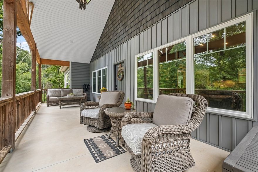 Welcome to the Hodge Lodge- where your homestead dreams become reality.  You will love the private 5-acre nature setting of this 2020 home.  Sit on the front porch with your coffee and watch the hummingbirds, deer and the rest of nature come to life.  After a day of foraging for wild morels & blackberries (just to name a few) or front entry garden, take a relaxing soak in the primary's claw foot tub. Warm up this winter by the fireplace with a good book from the library built-ins. Meals are a breeze in the open kitchen with large island.  Step out back to the bird habitat for those fresh eggs.  For the young- or young at heart, take a tree covered stroll to the fairytale tree house with climbing wall.  Shop is perfect for your next project or added storage, though the oversized garage provides plenty of extra space.  For security you will love the peace of mind with the built-in storm shelter and generator hook up.  All wrapped in this nature loving home.  Only 15 minutes from I49.  Come and see! MOTIVATED SELLER.