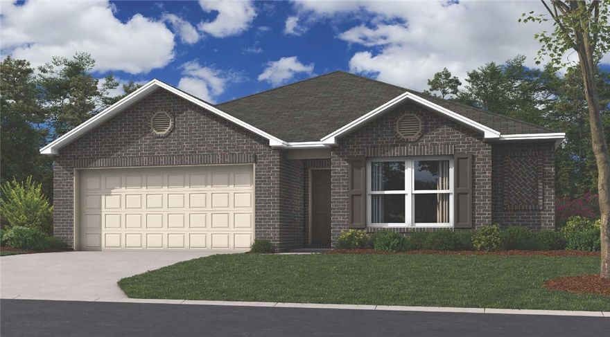 The charming Magnolia plan is full of curb appeal with its welcoming front porch and front yard landscaping. This home features an open floor plan with 4 bedrooms, 2 bathrooms, and a large family room. Also enjoy a cozy breakfast/dining area, and a lovely kitchen fully equipped with energy-efficient appliances, ample counter space, and a roomy pantry for snacking and delicious family meals. Plus, a covered entryway. Learn more about this home today! *Photos are of similar model.