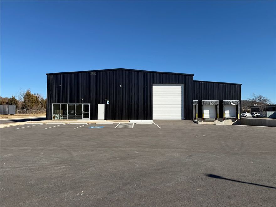 New construction warehouse, fully insulated and heated, in a prime location featuring 11,890sf with three 8x10' loading docks and one 16' grade-level door. Dedicated office space. 20' clear height and 22' peak height. Single-phase electric with 3-phase available. Clear span construction with no columns. Zoned I-1.