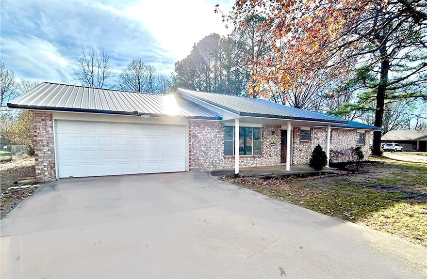 This amazing 1878 sqft, 3bed/2ba ranch style/single story home, sits on an incredibly spacious just shy of 1/2 acre lot in a well established neighborhood in Springdale. The large corner lot property boasts mature trees throughout its entirety. This home is priced to sell and will allow its new owner to make it their own with so many options. House offers, 2 living/family rooms, open floorplan with wood burning fireplace, very large walk in pantry, walk in closet, 2 car garage, and a covered/once screened in patio that is covered by roof and could make the perfect 4 season room or man cave while providing additional sqft. Bonus living room would make a great office.
New roof in 2025, new HVAC 2021, new interior paint, new tiled floor 2021, new stove and dishwasher 2022, and large trees were all just trimmed back, leaves removed, and new mulch added to beds. Home is now vacant and ready for its new family.