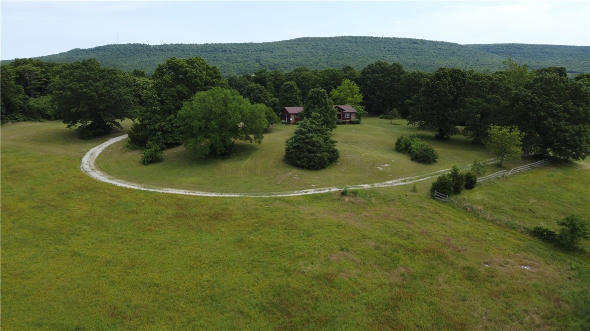 Idyllic 80 acre farm with 4 BR-3 BA, 3,014 SQFT home!! This one-owner home features cathedral ceilings, floor-to-ceiling living room windows, walk-in closets, a galley kitchen, large screened in porch, beautiful brick fireplace with wood insert, and wood stove. The 80 acres feature about 25 acres of pasture with 2 fenced areas, two ponds, and a large machine shed. Deer, bear, turkey, and elk have been seen on the property. Excellent hunting, seasonal creek, rolling topography, private location, and all home appliances and gun safe convey. Approximately 25 minutes into Harrison.