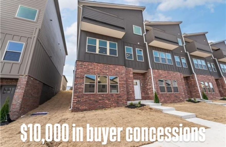Modern new construction home.  Seller will provide a fridge, washer & dryer for extra fee.  Perfect location in Fayetteville next to interstate, restaurants, trails, campus and so much more.  Rooms are great size and very large open space on bottom floor for entertainment.  Call or text for a showing today!