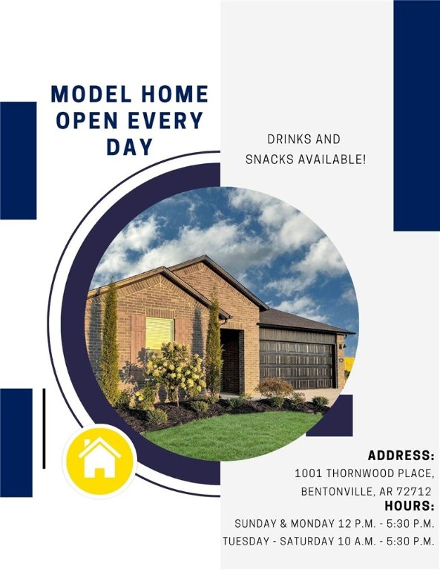 Notable Naples plan in Huber Place in Bentonville, AR! Each home will feature a modern electric fireplace with a poplar mantle and LVP flooring throughout the first floor with carpet on the stairs and upstairs. You’ll find a ceiling fan in all bedrooms and the living room! These homes will be complete with quartz kitchen counters, 42-inch cabinets, and stainless-steel appliances! Primary bath features quartz counters, double sinks, and a walk-in shower! The secondary bath will have a walk-in shower; third bath will have a tub/shower combo. The Naples plan includes a game room upstairs! Home will have a Garage Door Opener, landscape package, with Brick and Hardie® exterior per plan. These 2 Story homes will have a combination of Brick and/or Hardie® on the front, sides and back. Homes in Huber Place are located within the city limits of Centerton with a Bentonville address and zip code of 72713. Property owners are considered a citizen of Centerton and all that applies. Subject to change.