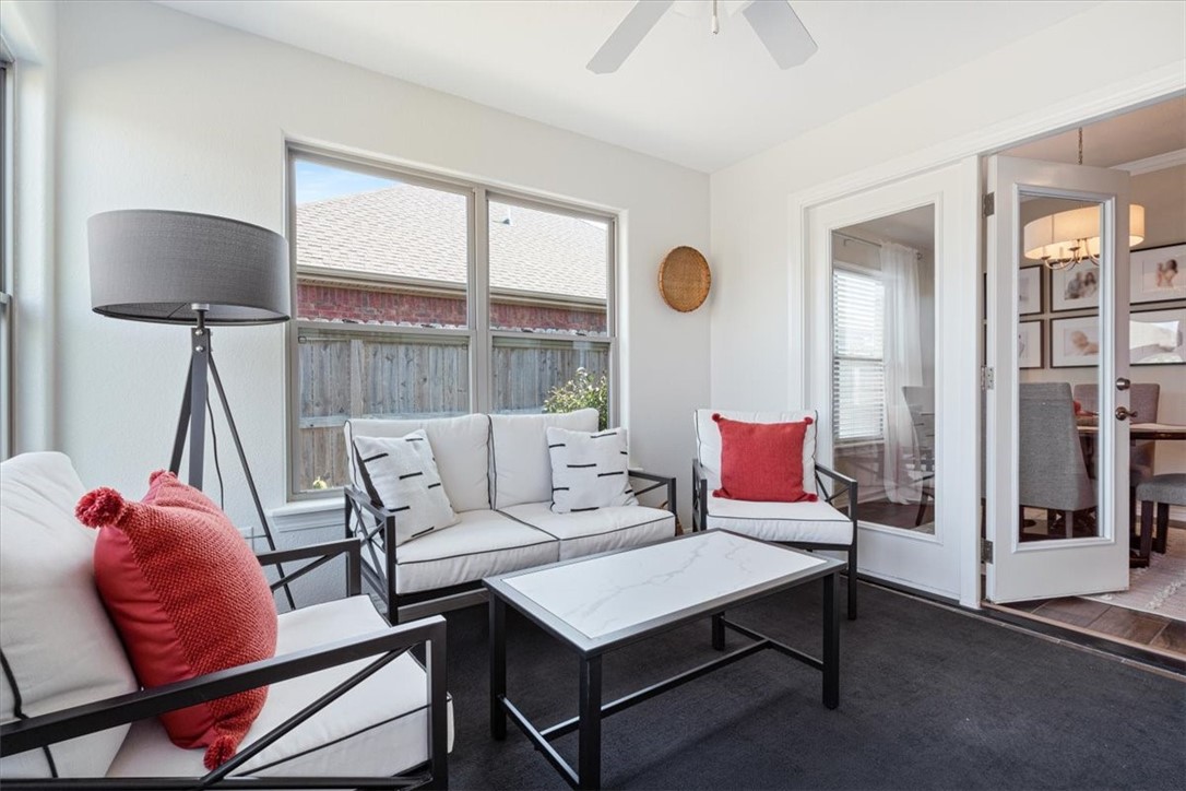 Up to $4,000 Flex Cash! Home Inspection complete! Move-in Ready!! Welcome to this well-maintained 3-bed, 2-bath home in The Village of Sloanbrooke! Relax in the large primary suite with a soaking tub, walk-in shower, two walk-in closets, and a double vanity. The kitchen has upgrades for entertaining friends and family: a sit-at bar, dining space, pantry, island, granite countertops, under-cabinet lighting, gas range, full backsplash, and Kohler sinks. The laundry room includes a sink, clothing rod, and additional built-in cabinets. This home is move-in ready with blinds, gutters, a complete privacy fence, beautiful French doors leading to the office, and a bright sunroom. Enjoy the neighborhood fishing pond, 5 additional ponds, a 17-acre park along Owl Creek, the Woolsey Wet Prairie Wildlife Sanctuary, and paved trails. Owl Creek Elementary and the Boys & Girls Club are within walking distance, along with many restaurants. Located near the UA campus, easy access to I-49 enhances your accessibility to all of NWA.