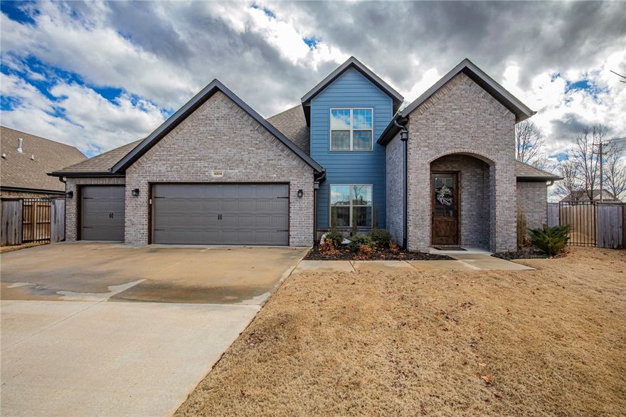 This Executive Style Rental built in 2021, will be available 6/6/2025, and it is conveniently located to downtown Bentonville. This two story home features, 4 bedrooms, 2.5 baths, and a 3 car garage. It has a beautiful backyard entertainment space, and also includes neighborhood amenities like a pool and playground. We can't forget about that absolutely stunning kitchen and living space, It's perfect for entertainment or just a cozy movie night on the couch! Yard maintenance included.