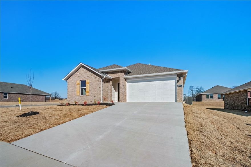 4 bed 2 bath brand new construction home for rent in Centerton! Bentonville schools! This home is complete with granite kitchen countertops, 36-inch cabinets, and stainless-steel appliances! Fridge, washer, and dryer included. The primary bath features double sinks, and a walk-in shower! The secondary bath has a tub/shower. This home features LVP flooring throughout (no carpet!). This home offers a covered patio, keypad entry at the front door, and beautiful 4 Sides brick with Hardie® Fascia. Available TODAY, call or text to schedule a showing!