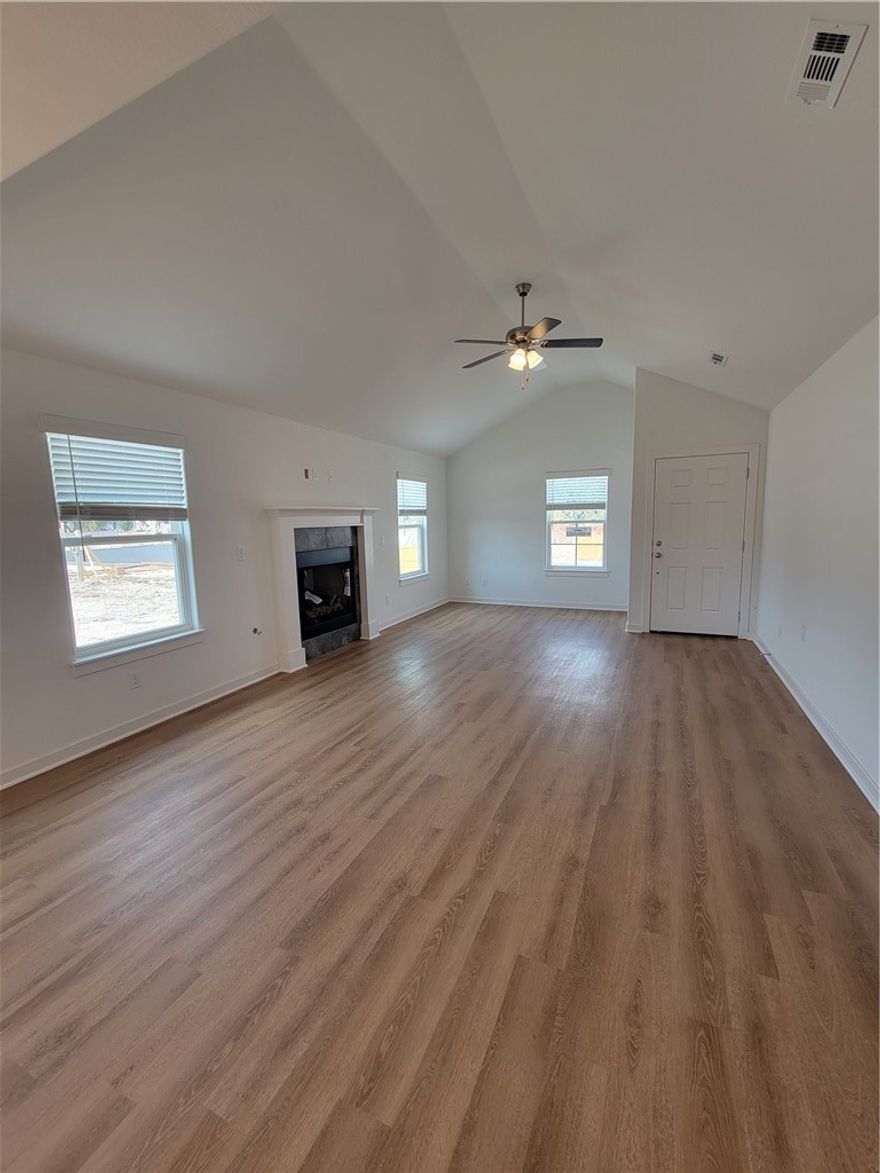 3 bedroom, 2 bath homes with vaulted ceiling in the living room, granite countertops, stainless steel appliances, pantry, walk-in closets and so much more. LVP throughout, with carpet in the bedrooms. Master bedroom has tray ceiling.