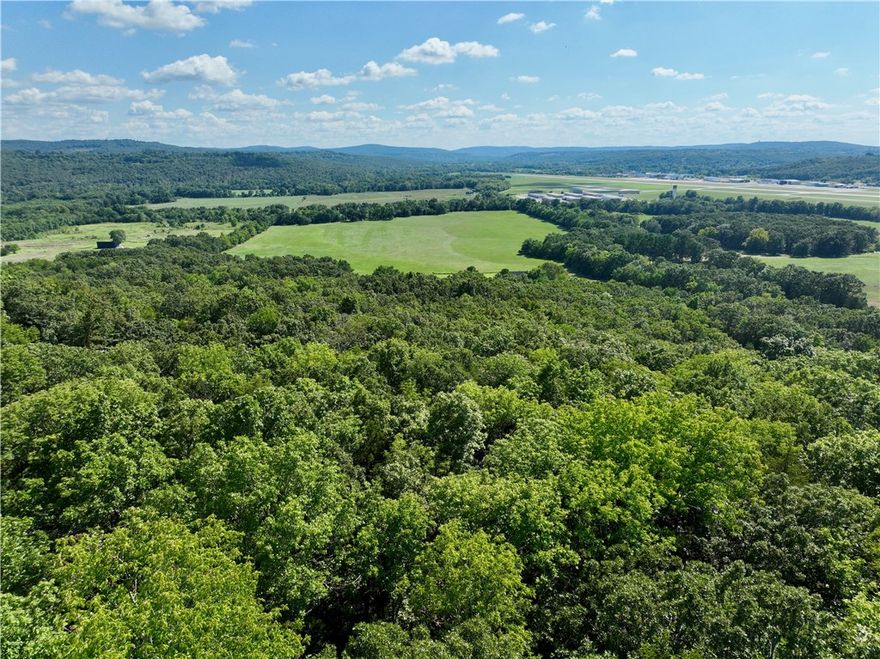 Rare buildable lot in Fayetteville city limits offering breathtaking panoramic views. Adjoining the Fayetteville Country Club and Golf Course, this private property features mature hardwoods, unique rock formations, and abundant wildlife. Enjoy walking trails, seclusion, and the convenience of nearby city utilities. Just minutes from Drake Field, the University of Arkansas, and all Fayetteville amenities—an ideal location to build your dream home in a peaceful yet accessible setting.