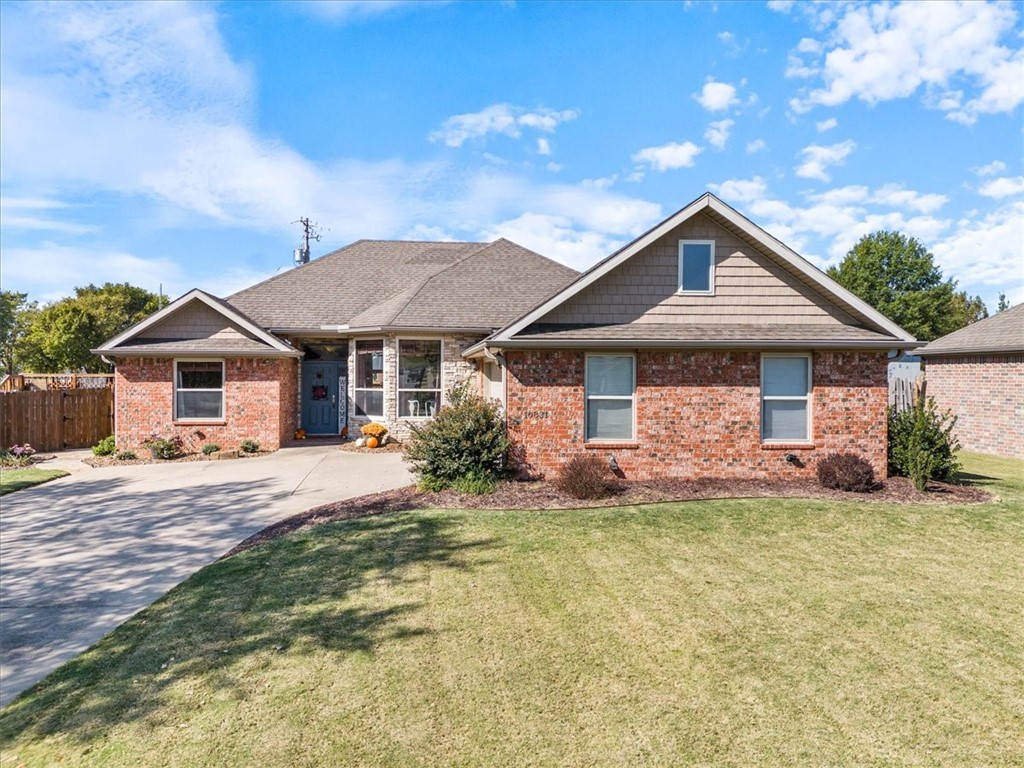 This beautiful 3 bedroom 2 bathroom home located in the desirable Meadowsweet subdivision offers a perfect blend of comfort and style. Walking in you will be welcomed by the abundant natural light coming through the large windows in the living area complete w custom built-ins. The kitchen features a bar, eat-in area and is connected to the large dining room making it perfect for hosting family meals and special occasions. A convenient laundry room with a pantry provides ample storage space. The split floor plan allows for added privacy, with the spacious primary bedroom offering an en suite bathroom complete with double closets, a walk-in shower, and a luxurious soaking tub. Step outside to the gorgeous backyard, featuring an above ground pool and a covered patio ideal for relaxation and outdoor gatherings. Take full advantage of the storage building perfect for storing all your pool supplies and outdoor equipment. This home is a must-see for anyone looking to settle in a growing area with plenty of amenities.