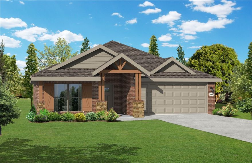 This 3-bedroom, 2-bathroom 2054 square feet home includes a corner pantry, room for bar seating, and a large, covered back patio, your family will feel right at home. This floor plan has double vanities in the primary bathroom. Also, it offers direct access from the utility room to the primary closet and 10-foot ceilings in the entry, kitchen, living area, and master bedroom. Taxes subject to change based on new construction.