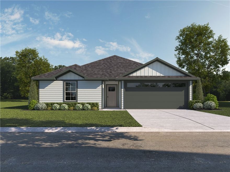 Sold before print! Beautiful Bellvue Plan in Applewood Estates in Highfill, AR with stunning views of rolling hills, convenient access to Northwest Arkansas Regional Airport, and nearby shopping and dining options in Rogers and Lowell. Find your new home in Northwest Arkansas.   These brand-new homes will have a beautiful kitchen with 36-inch upper cabinets.   Granite kitchen countertops & stainless-steel appliances!  LVP flooring and carpet.  LED lighting throughout! Garage door opener! Landscape package. 4 sides Hardie® siding.  Address plaque.   Tax and Parcel TBD. These homes are located in Highfill, Gentry zip code, Gentry address, Gentry schools.