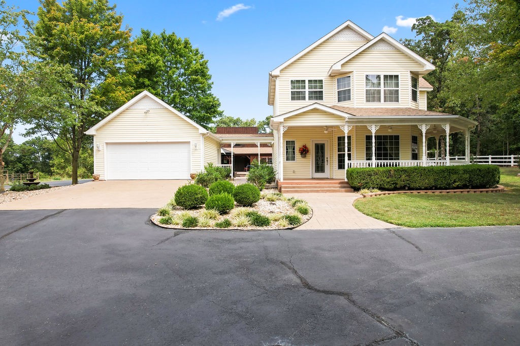 *Ask your agent for the full amenities list* WOW. Incredible entertainment setting on over 6 acres. Main home 1,996SF with 3BR,2.5BA and an office/craft room. New roof 2019, water heater 2021. Beautiful oak floors. Detached 2 car garage. Drive around back to the 2100SF Shop with commercial garage doors, agri-heater, extended covered area for outdoor work table. 401SF Game Room/Pool house with full kitchen,
epoxy floors, bathroom + shower. Salt water swimming pool with diving board, extended stamped concrete deck. Plumbed Hot Tub ready area. 20x16 Outdoor bar with granite built-ins. 10x6 Chain link dog pen with covered area. Stamped concrete patio and metal gazebo and firepit with concrete seating. 20x20 Covered pole shed in fenced pasture. Plumbed for livestock watering tank. Literally too much to describe, a
MUST SEE!