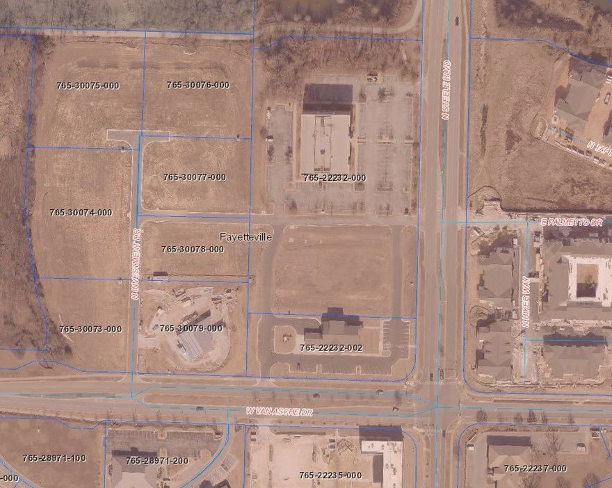 At the intersection of Joyce Boulevard and Steele Boulevard travel south along Steele Boulevard