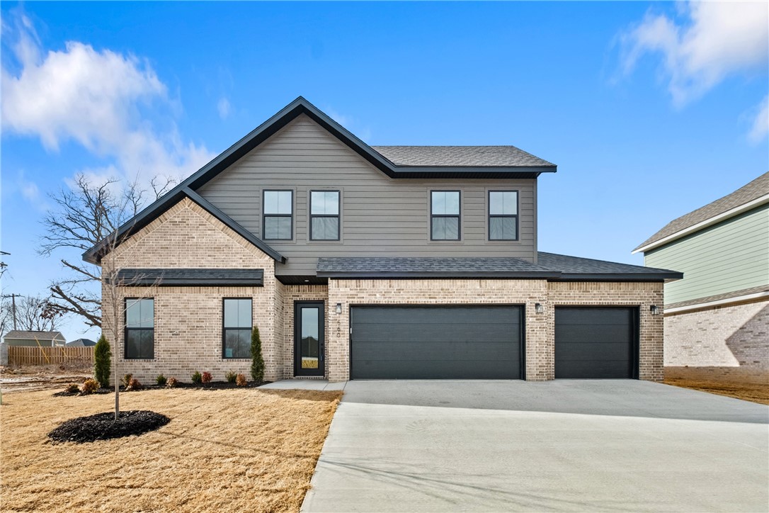 Discover the elegance and ease of the Marigold plan—a home where style meets functionality! This spacious layout offers 4 bedrooms and 3 full bathrooms, with the primary suite and an additional bedroom and bath conveniently located on the main level. Upstairs, you’ll find two more bedrooms and another full bath, ideal for versatile living. Enjoy premium features like granite countertops, custom cabinetry, and stainless steel appliances, all centered around a warm, eat-in kitchen. The open-concept design showcases LVP flooring in main living areas and enhanced lighting for a beautifully refined ambiance. Located in a vibrant community, future amenities in Phase 2 include a pond with scenic walking trails, a clubhouse, pool, and more! Don’t miss out on this opportunity to make this beautiful home and thriving neighborhood your own. Conveniently located, it’s less than 20 minutes to Downtown Bentonville and the new Walmart Home Office, and under 15 minutes to XNA.