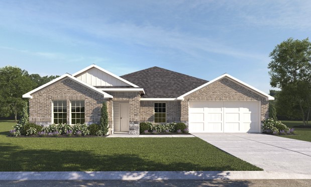 Goose Creek Village, is where quality and affordability meet, in the heart of Farmington. Goose Creek Village. Make it home! This FRISCO plan is a 4 bedrooms, 2 bathroom home. Passing through the foyer, you'll find yourself in the grand combination dining room, kitchen, & living room. This home features a beautiful island, gorgeous quartz kitchen countertops, stainless steel appliances and a walk-in pantry. Private primary bedroom includes en-suite with gorgeous quartz counter tops, double sinks, over-sized shower and walk-in closet. Living room has a cozy electric fireplace with heater. Luxury Vinyl plank flooring throughout! Fans in all bedrooms as well as the living room! This home exterior will have 4 sides brick! Covered patio and a landscape package. Garage Door opener! Tankless gas hot water heater! Taxes and Parcel # TBD.