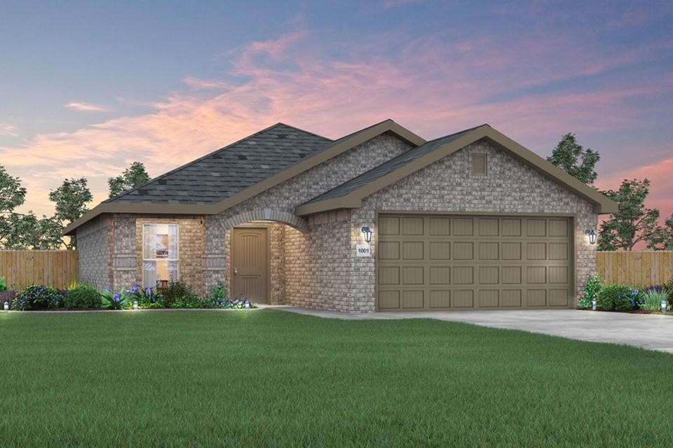Our 1450KB Series features a great living room and a single level bar in the kitchen that’s perfect for entertaining or helping kids with homework in the evening. This floor plan has plenty of room in the master suite and is complemented by a walk-in closet.

Taxes subject to change based on new construction.