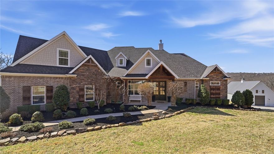 Tucked away in the sought-after gated community of Autumn View, this exceptional estate spans approximately 12.5 acres of secluded beauty. Just 15 minutes from downtown, you will not find a more private estate. Built in 2015, this property offers 6,800 sq ft of living space plus a 3,200 sq ft shop and has been fully updated. The 5,462 sq ft main residence features 5 bedrooms, 5 baths (3 full, 2 half), an open eat-in kitchen flowing into the living area, formal dining, private study and a walkout basement with kitchen, bar, and entertainment space. A 1,337 sq ft pool house includes a full kitchen, living area, bedroom, bath, laundry and gym with glass garage doors opening outdoors. Enjoy a heated inground pool with tanning ledge, spa, rock grotto water feature, flagstone patio, outdoor shower and landscaped grounds. Additional highlights include a 40x80 detached garage with car lift, new HVAC units, new septic, epoxy-floored garage and whole home Generac generator. Zoned for Vandergriff and McNair schools.