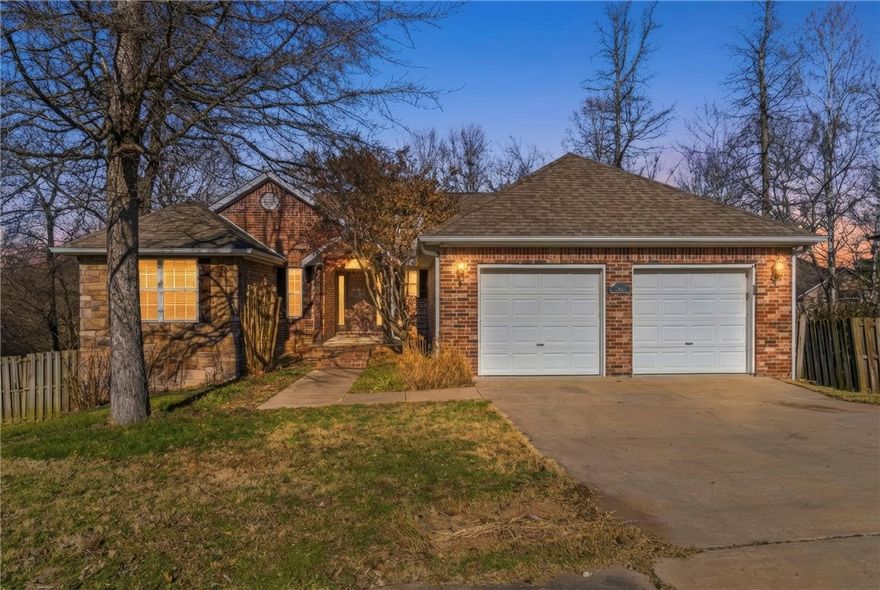 Beautifully situated on a cul-de-sac with 3 bedrooms, 2 bathrooms, and an office. The living area has a fireplace and is equipped with surround sound and a TV smart closet in the hall. The Kitchen features granite tops and dining area right off kitchen overlooking covered patio. Large laundry area, pantry and floored attic means ideal for storage. There is a lot of opportunity with the HUGE 1200SF +/- unfinished basement that has tons of potential. Enjoy the half acre private fenced backyard with two covered patios.