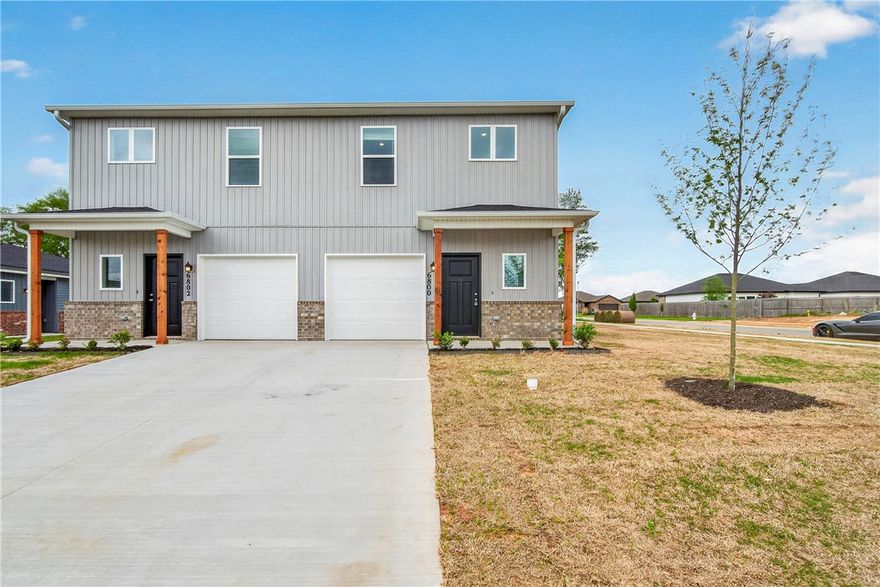 Now leasing The Stockwell—a stylish, move-in ready two-story duplex in a growing community. This 3 bed, 2.5 bath home delivers the space and layout renters want, with all bedrooms upstairs for added privacy and a spacious primary suite featuring a large closet. The main level offers a bright, open-concept design perfect for entertaining, anchored by a modern kitchen with sleek countertops, updated appliances, and plenty of storage. A convenient half bath downstairs adds functionality for guests.  Enjoy the ease of a one-car garage plus low-maintenance living in a location close to parks, schools, and everyday amenities. Clean, modern, and well-designed—homes like this lease quickly. Schedule your showing today.