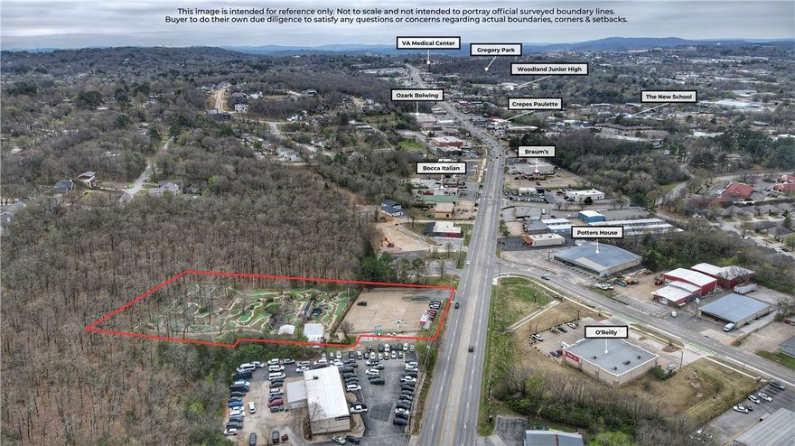 Prime commercial opportunity featuring 2.18 acres of high-visibility frontage on one of Fayetteville’s most heavily traveled business corridors. Approximately 31,000 VPD. Currently operating as a miniature golf course, this accessible site offers immense potential in a high-growth area.