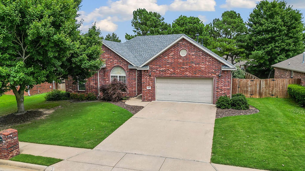 ** No Showings till Open House on Sunday July 6. ** All the outdoor space you’ve been looking for, just minutes from Beaver Lake and Downtown Rogers. The fenced yard is fully irrigated, professionally landscaped, and includes a covered patio ready for quiet mornings or evening get-togethers. Inside, the open layout features 10’ ceilings, stainless appliances (fridge included), upgraded cabinets, and a spacious primary suite with tray ceilings and a huge walk-in closet. There’s a gas line on the patio that can be used for a grill. Easy access to trails, Lake Atalanta, and everything Rogers has to offer.